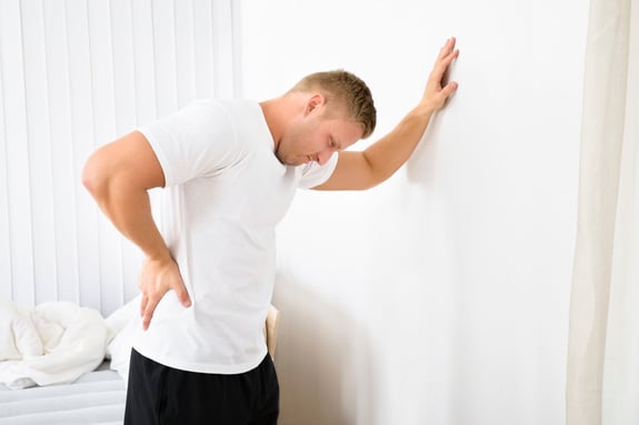 Man dealing with back pain